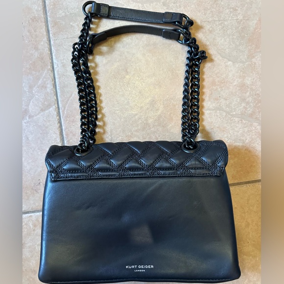 Kurt Geiger Black Woven Shoulder Bag - Picture 2 of 3
